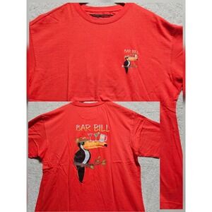 Joe Marlin Unwind Bar Bill Toucan Cocktail Beer T Shirt Red Men's XXL